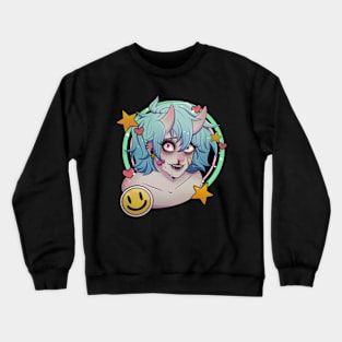 Pastel Party Demon Girl Crewneck Sweatshirt